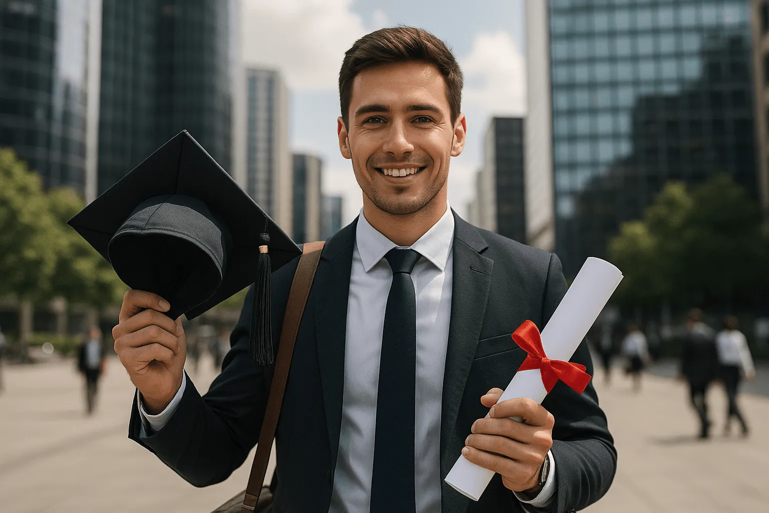Etudiant en école de commerce ayant eu son diplome