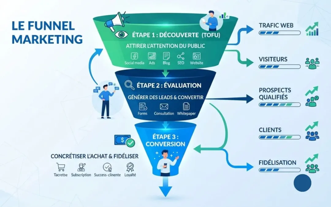 Qu’est-ce que le funnel marketing ? Guide complet du tunnel de conversion